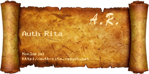 Auth Rita névjegykártya